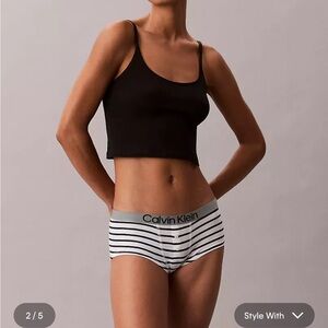 New with Tags Calvin Klein Striped Boyshort